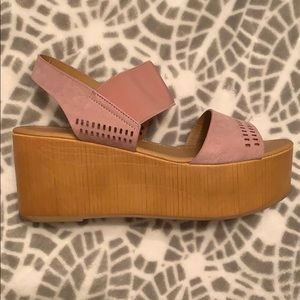 Pink perforated Sandle